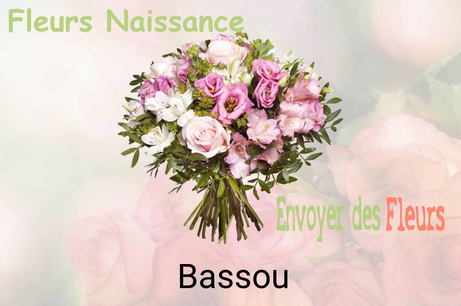 Bouquet de fleurs de naissance livré à Bassou